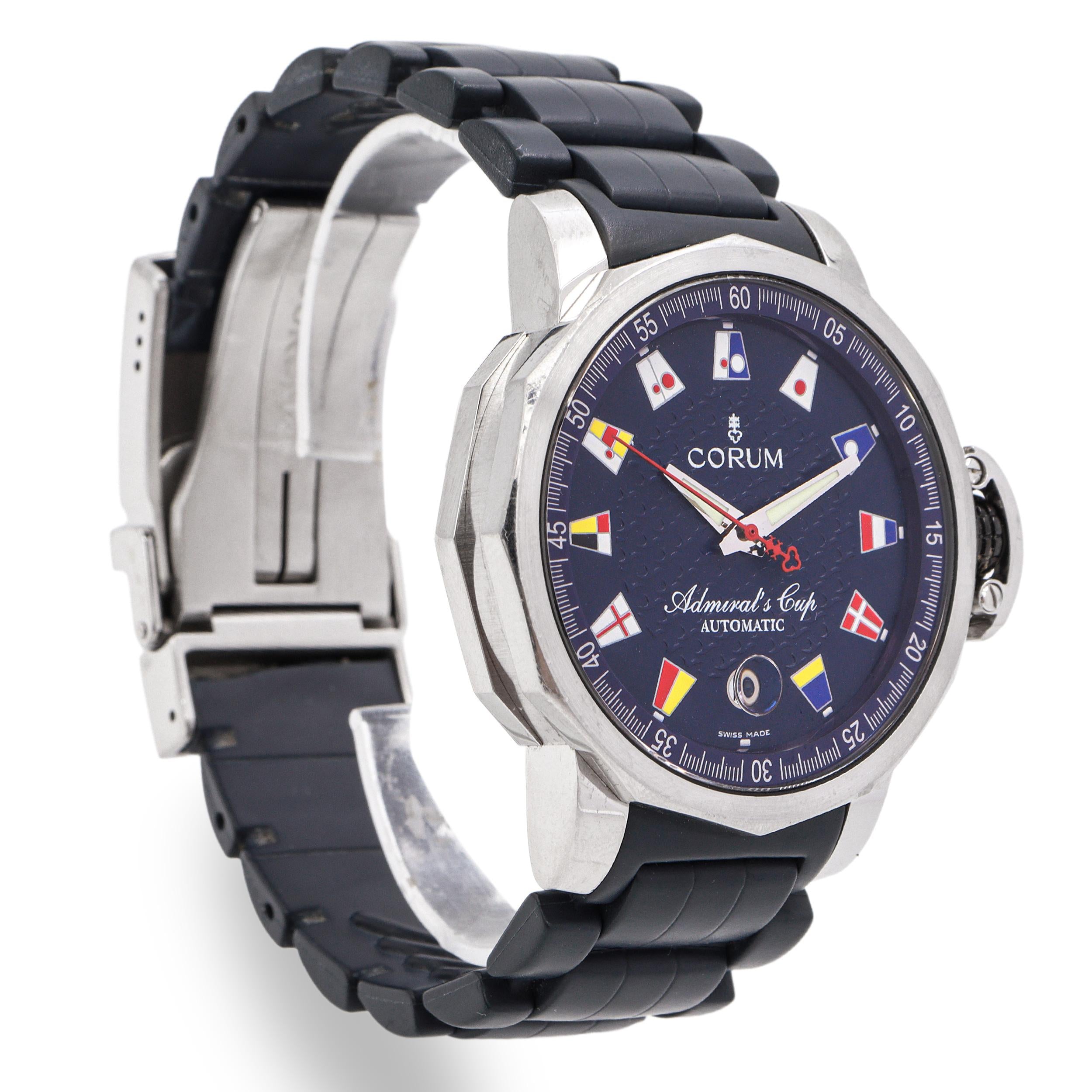 Corum Admiral’s Cup Stainless Steel Date Automatic Men’s Watch Ref. 082.833.20