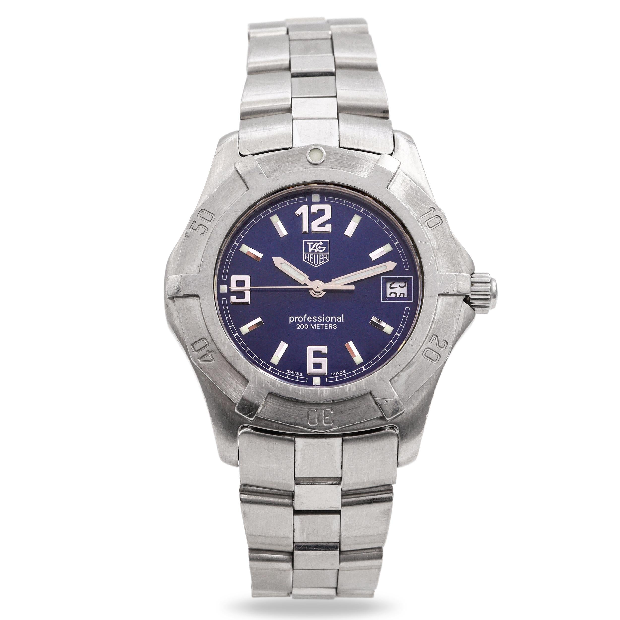 TAG Heuer Professional Stainless Steel Date Quartz Men’s Watch Ref. WK1112