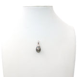 Vintage 14k White Gold Tahitian Pearl Charm Pendant