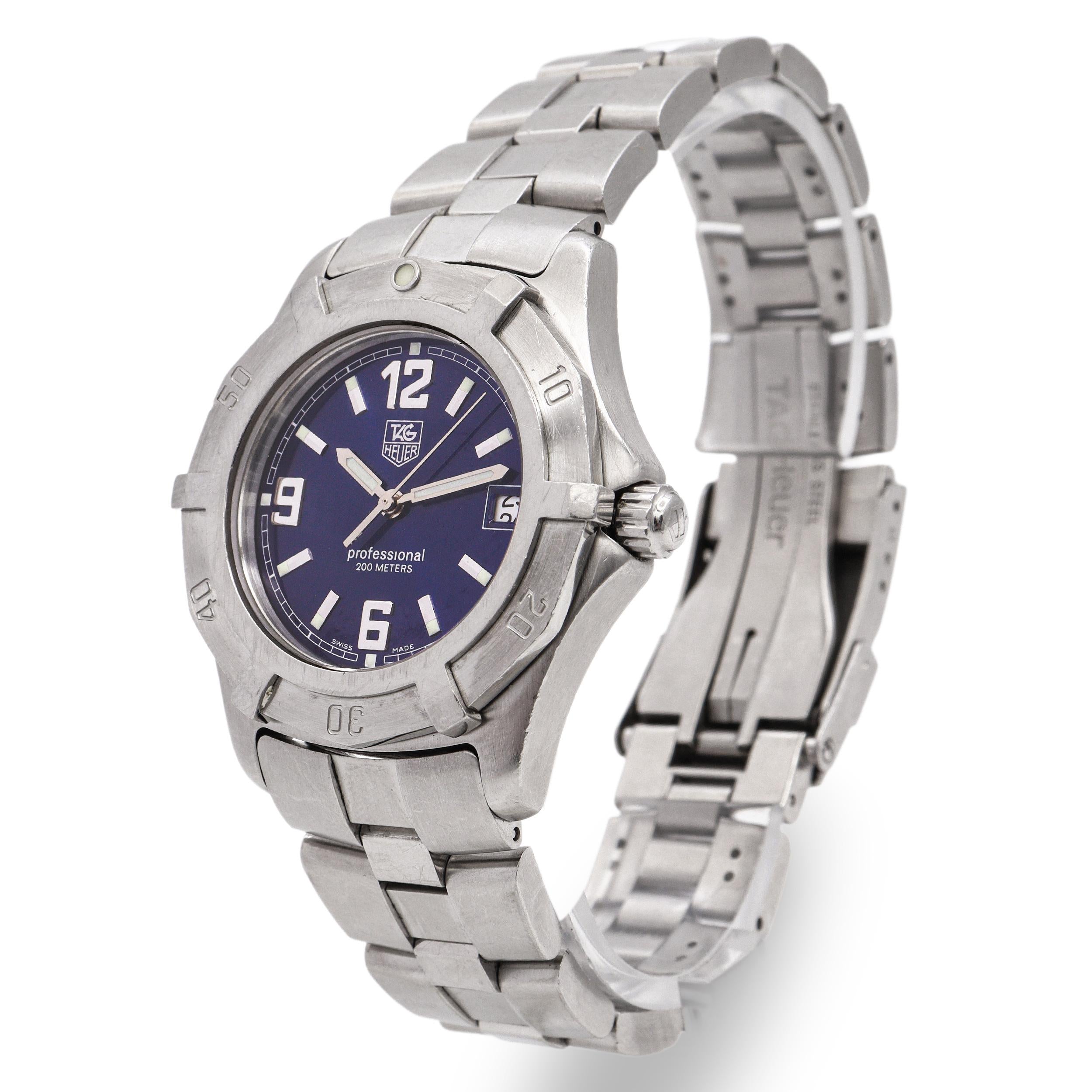 TAG Heuer Professional Stainless Steel Date Quartz Men’s Watch Ref. WK1112