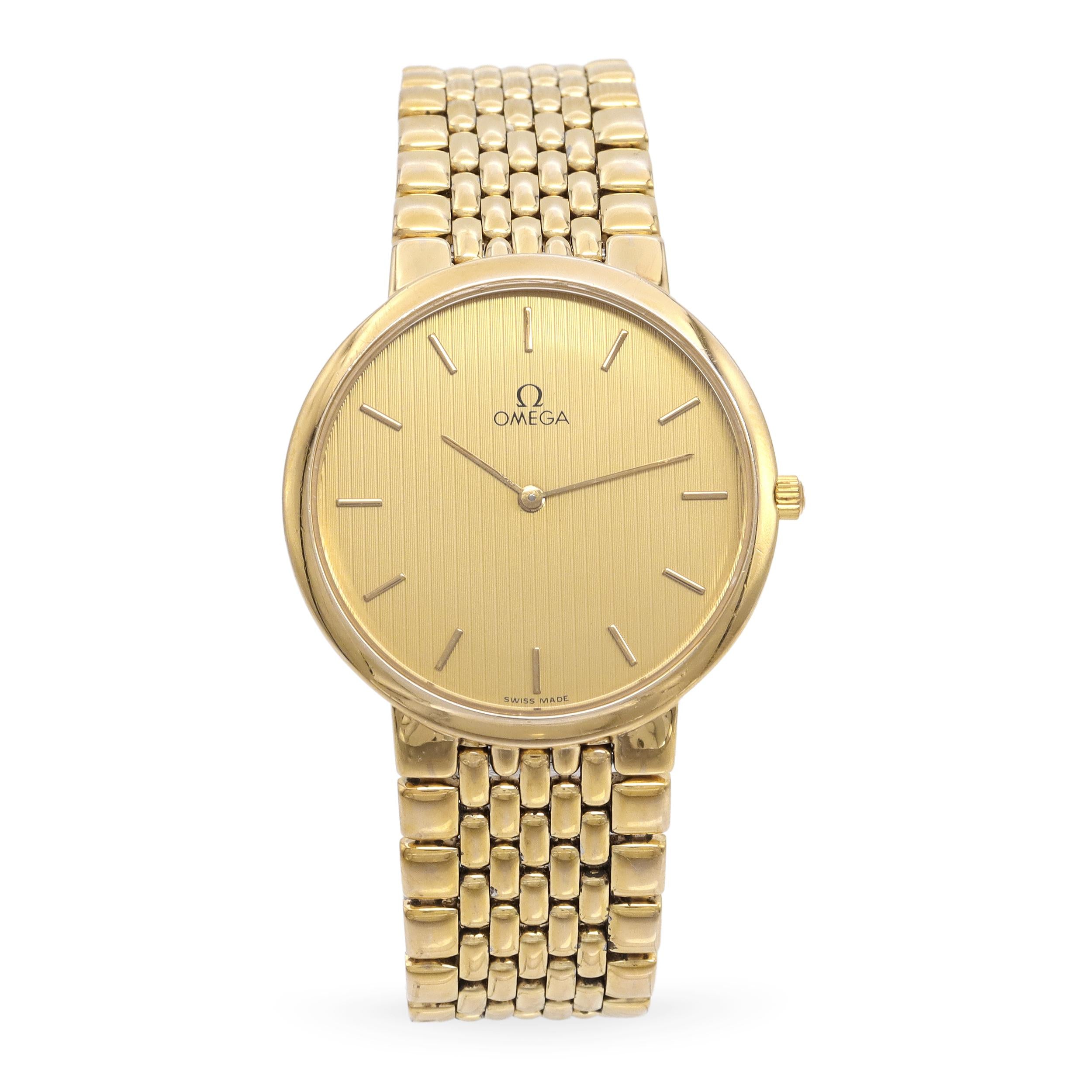 Omega De Ville Gold-Tone Stainless Steel Quartz Men’s Watch