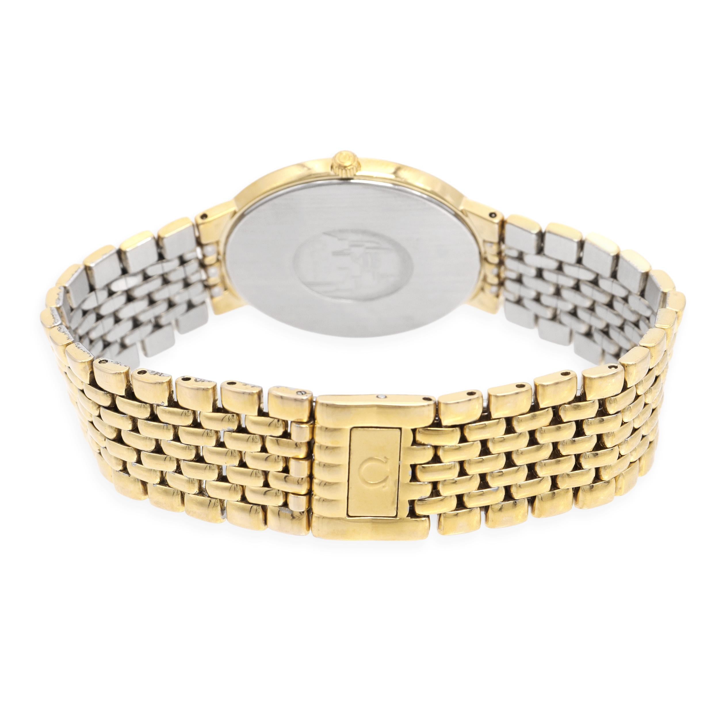 Omega De Ville Gold-Tone Stainless Steel Quartz Men’s Watch