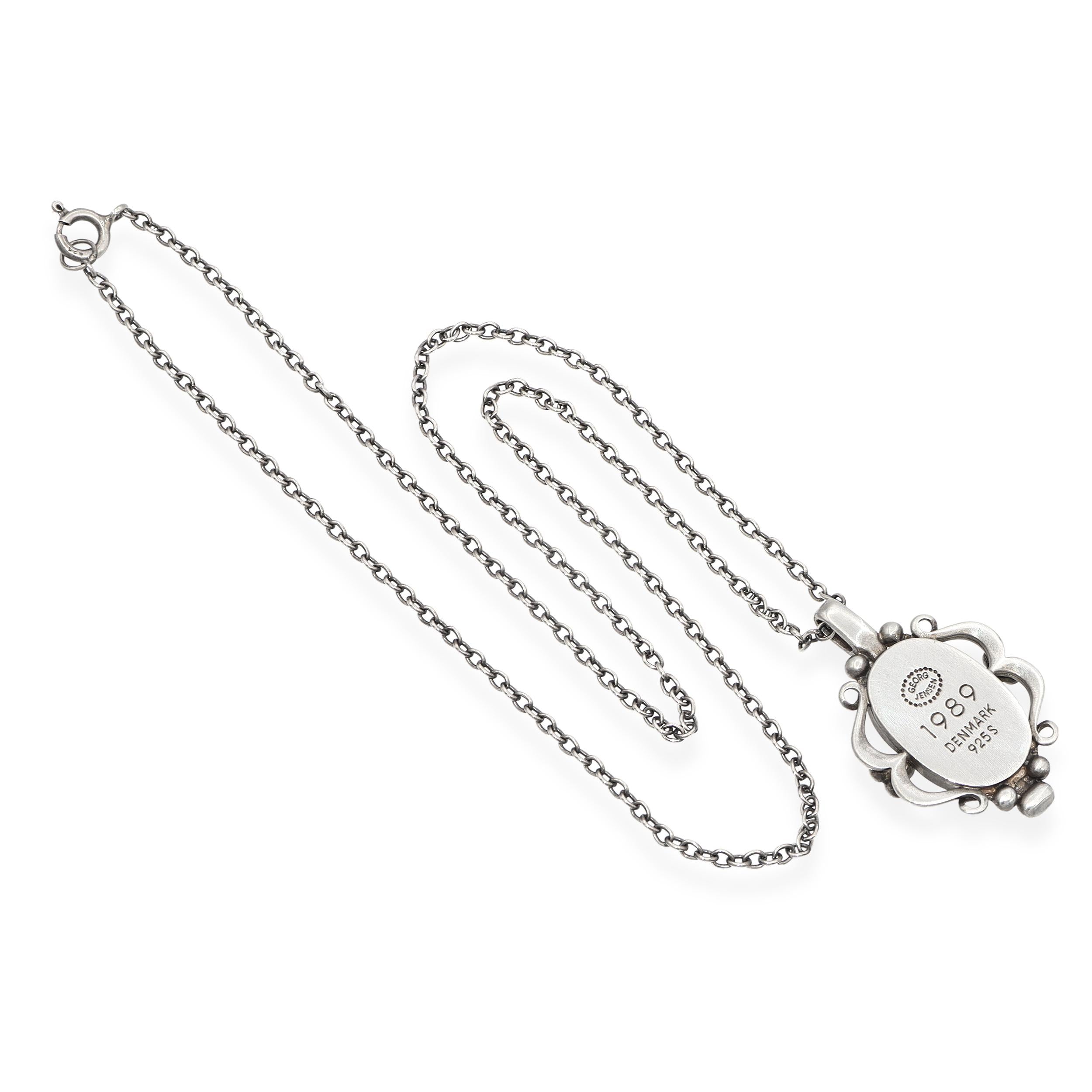 Vintage Georg Jensen Sterling Silver 1989 Heritage Necklace