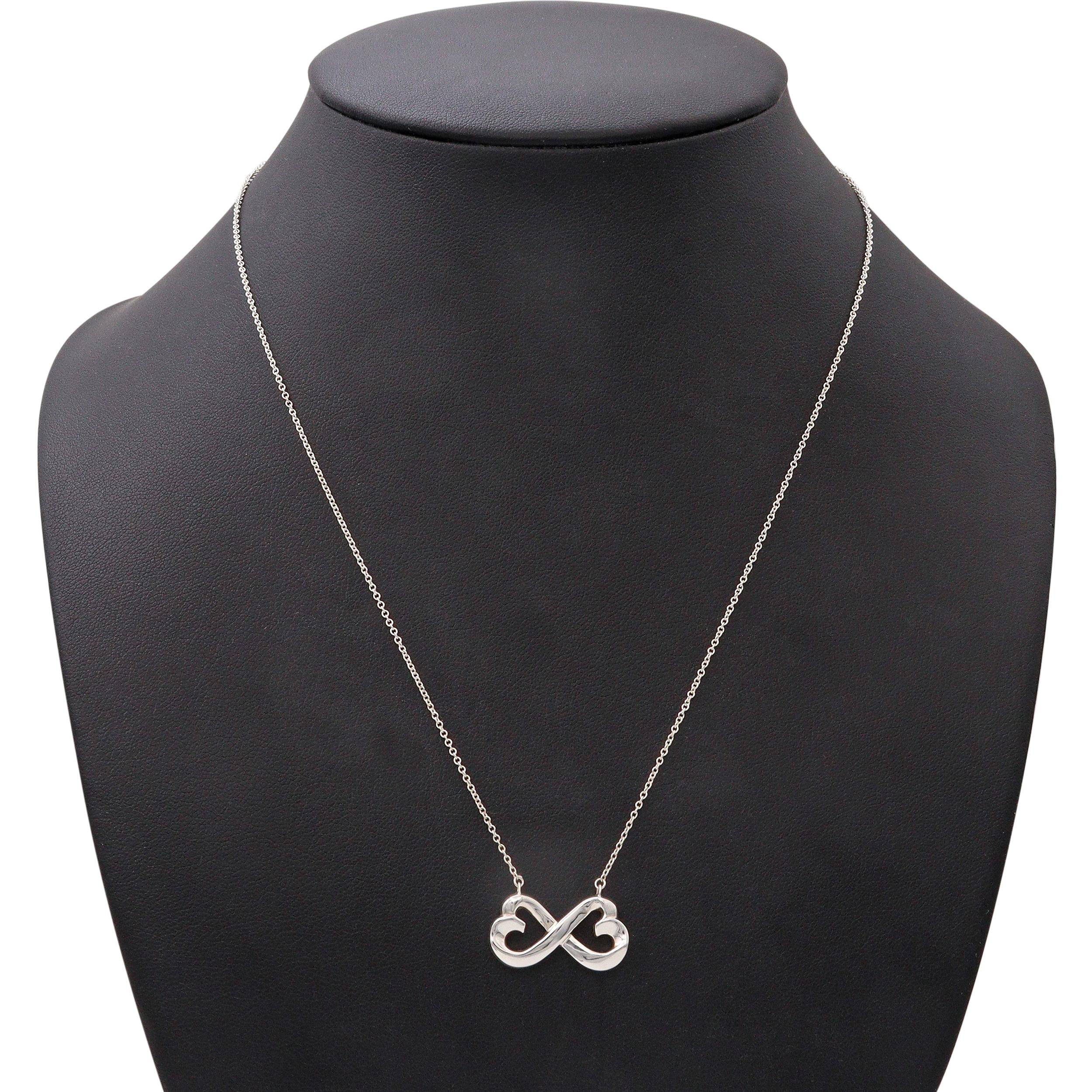 Tiffany & Co. Sterling Silver Paloma Picasso Heart Bow Necklace