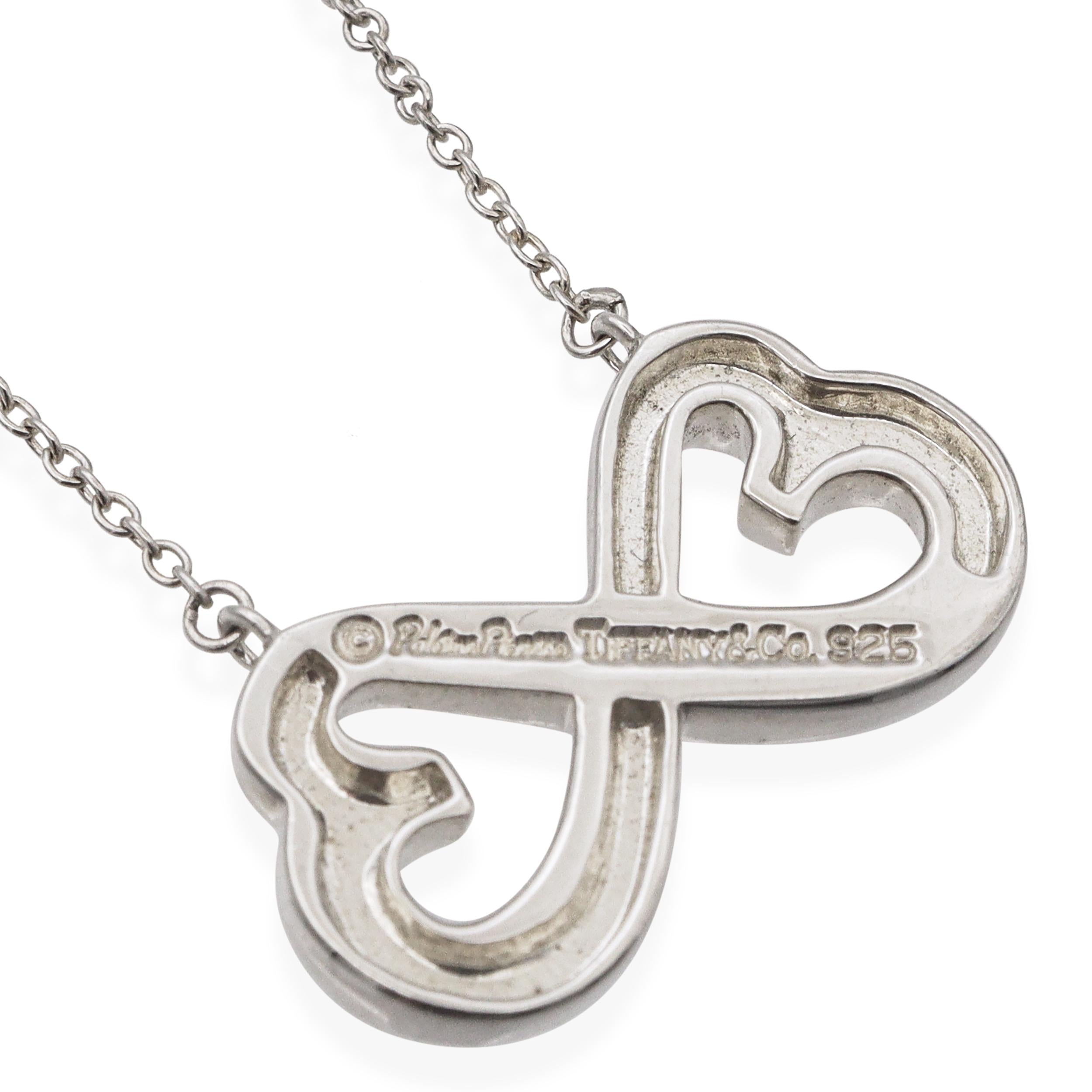 Tiffany & Co. Sterling Silver Paloma Picasso Heart Bow Necklace