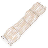 Tiffany & Co. Sterling Silver Ziegfeld 10 Row Freshwater Pearl Bracelet