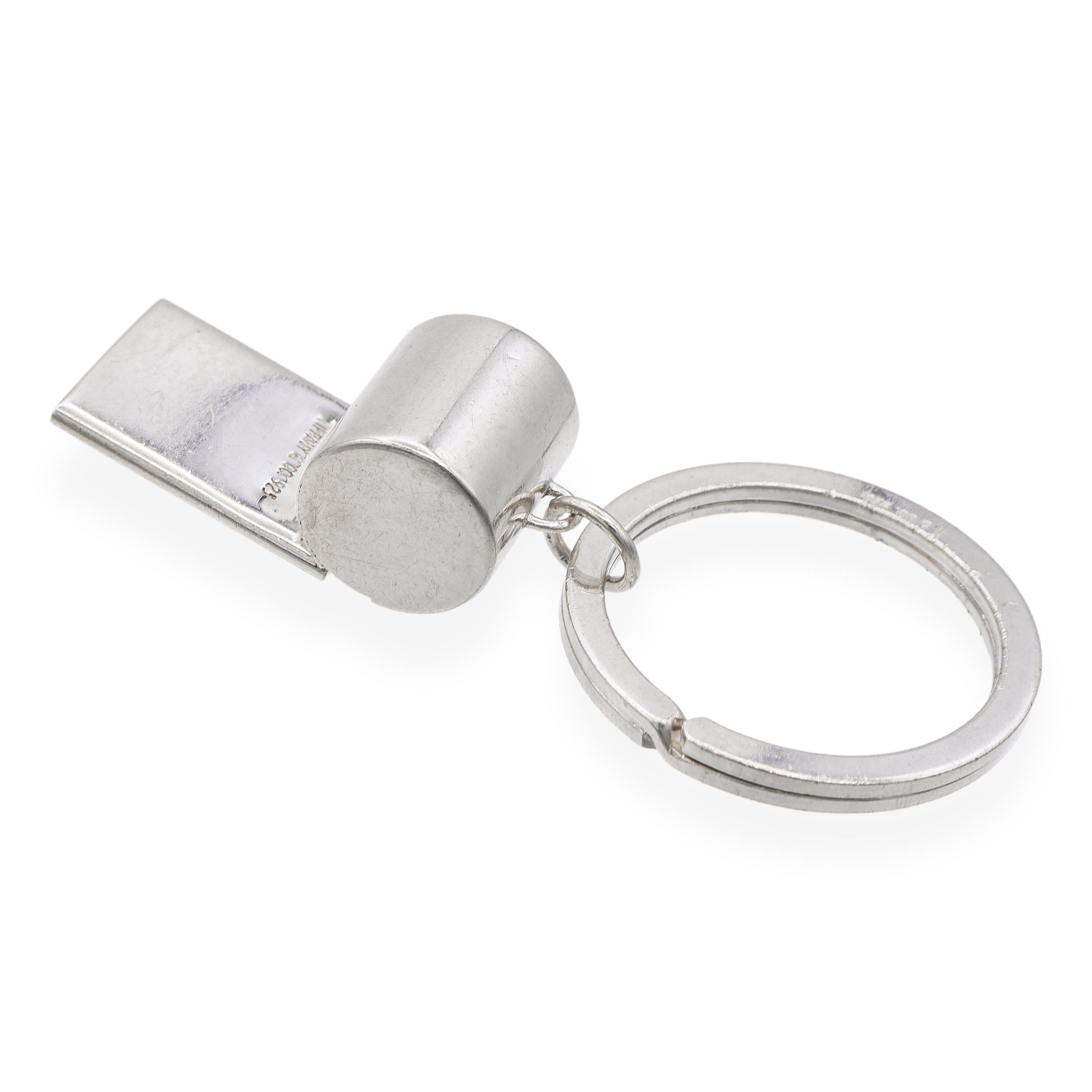 Vintage Tiffany & Co Sterling Silver Whistle Keychain