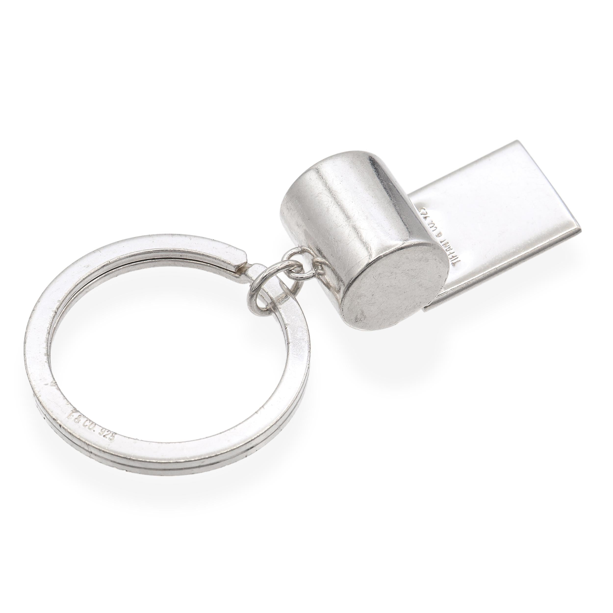 Vintage Tiffany & Co Sterling Silver Whistle Keychain