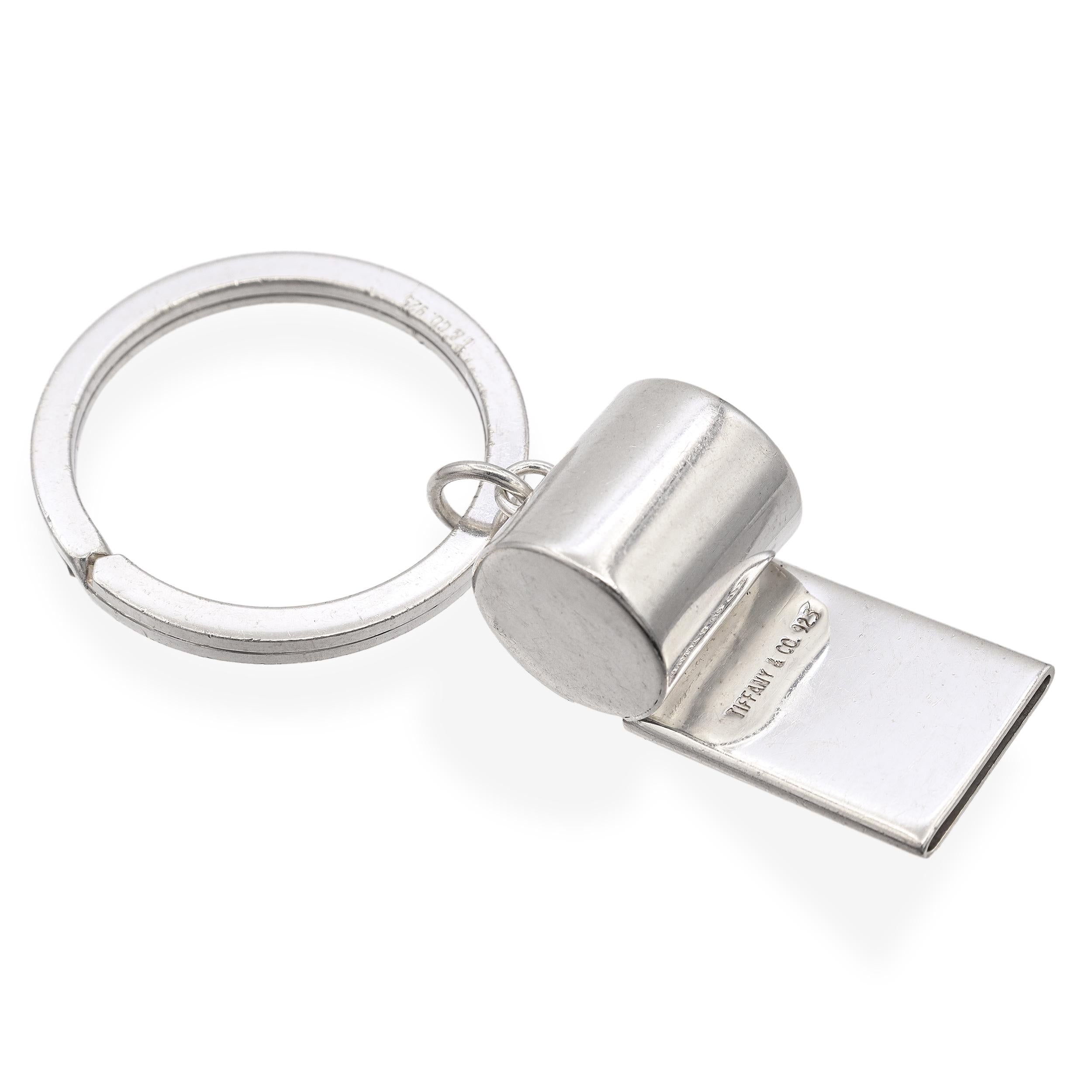 Vintage Tiffany & Co Sterling Silver Whistle Keychain