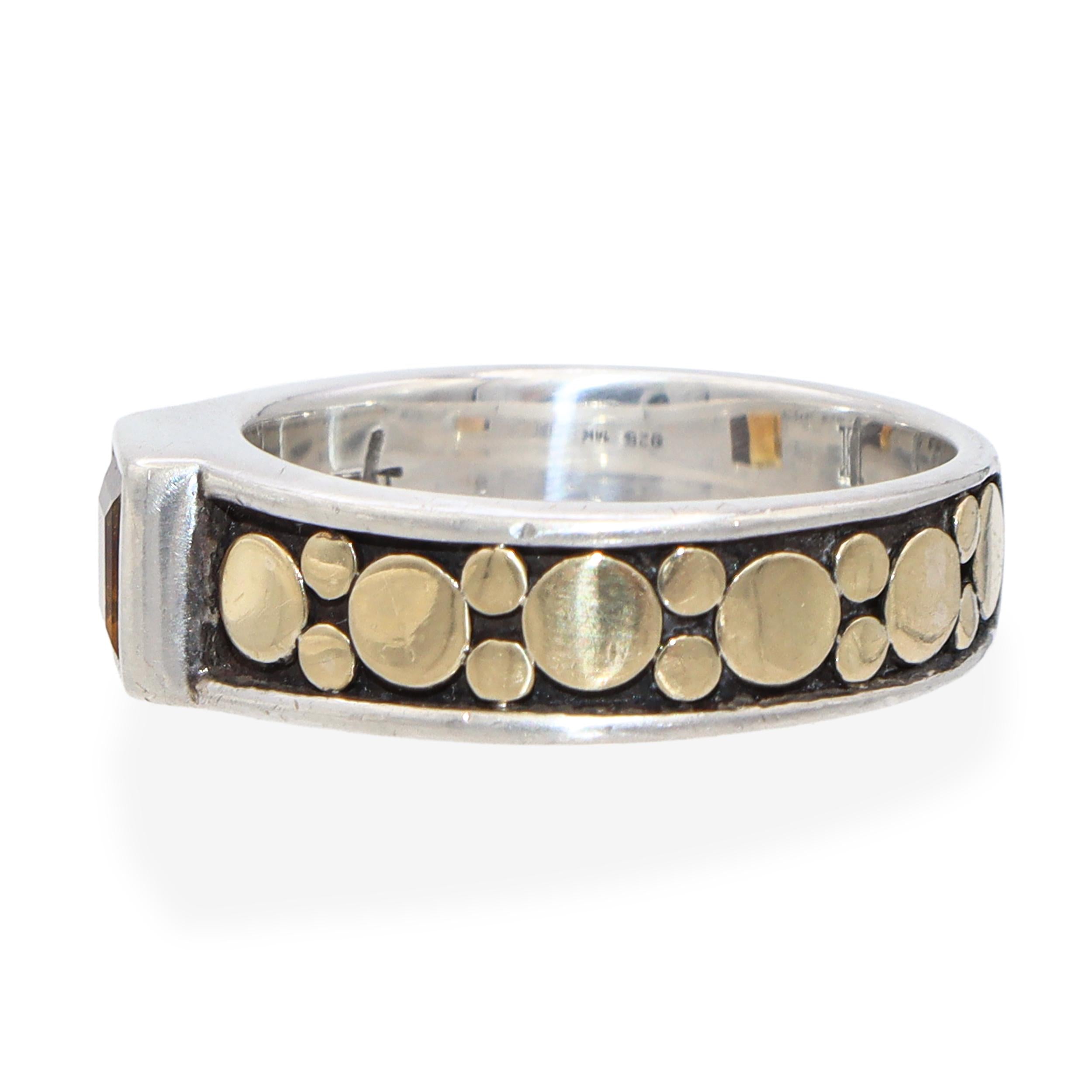 John Hardy Dot Collection 18k Yellow Gold & Sterling Silver Citrine Ring