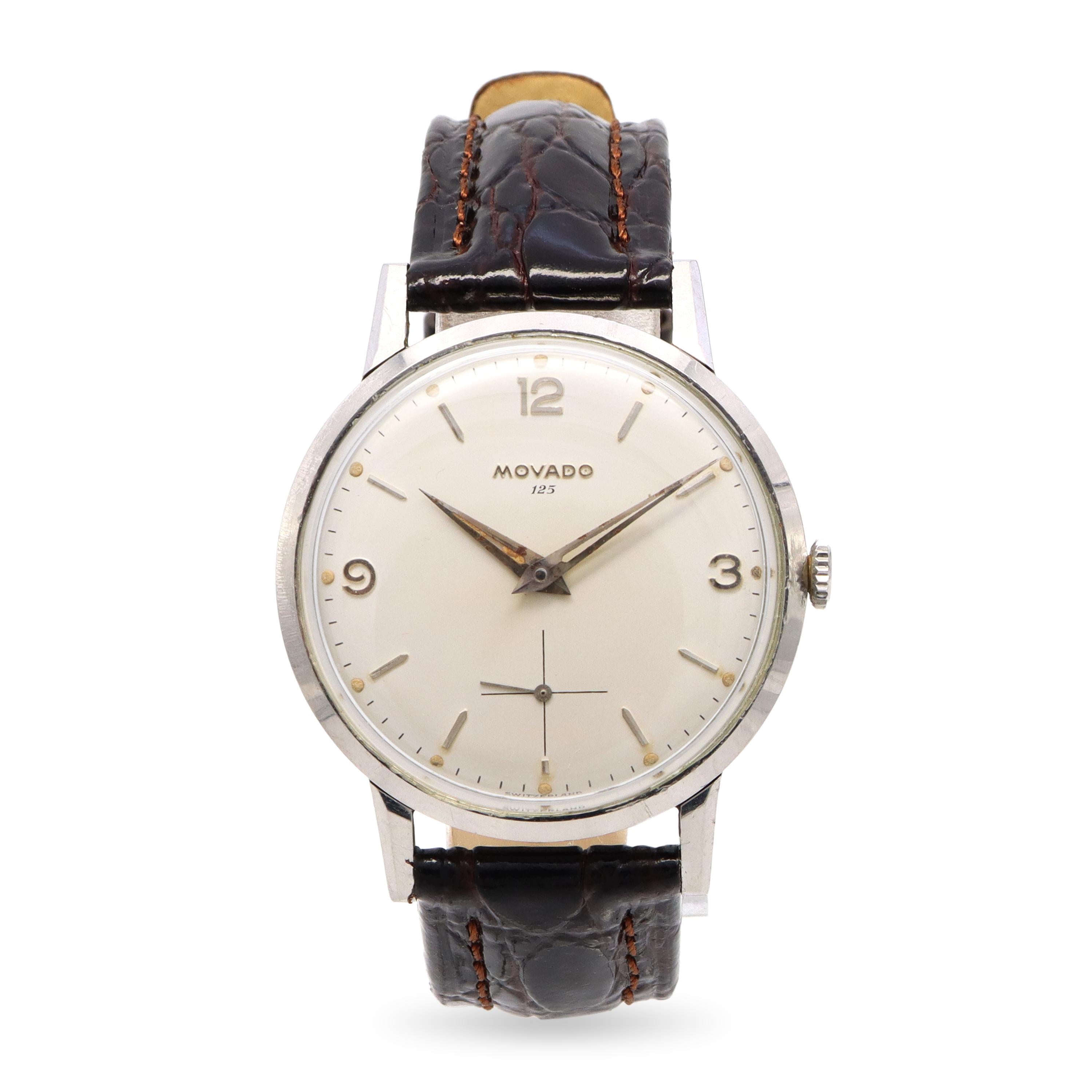 Vintage Movado Caliber 125 Hand Wind Men’s Watch