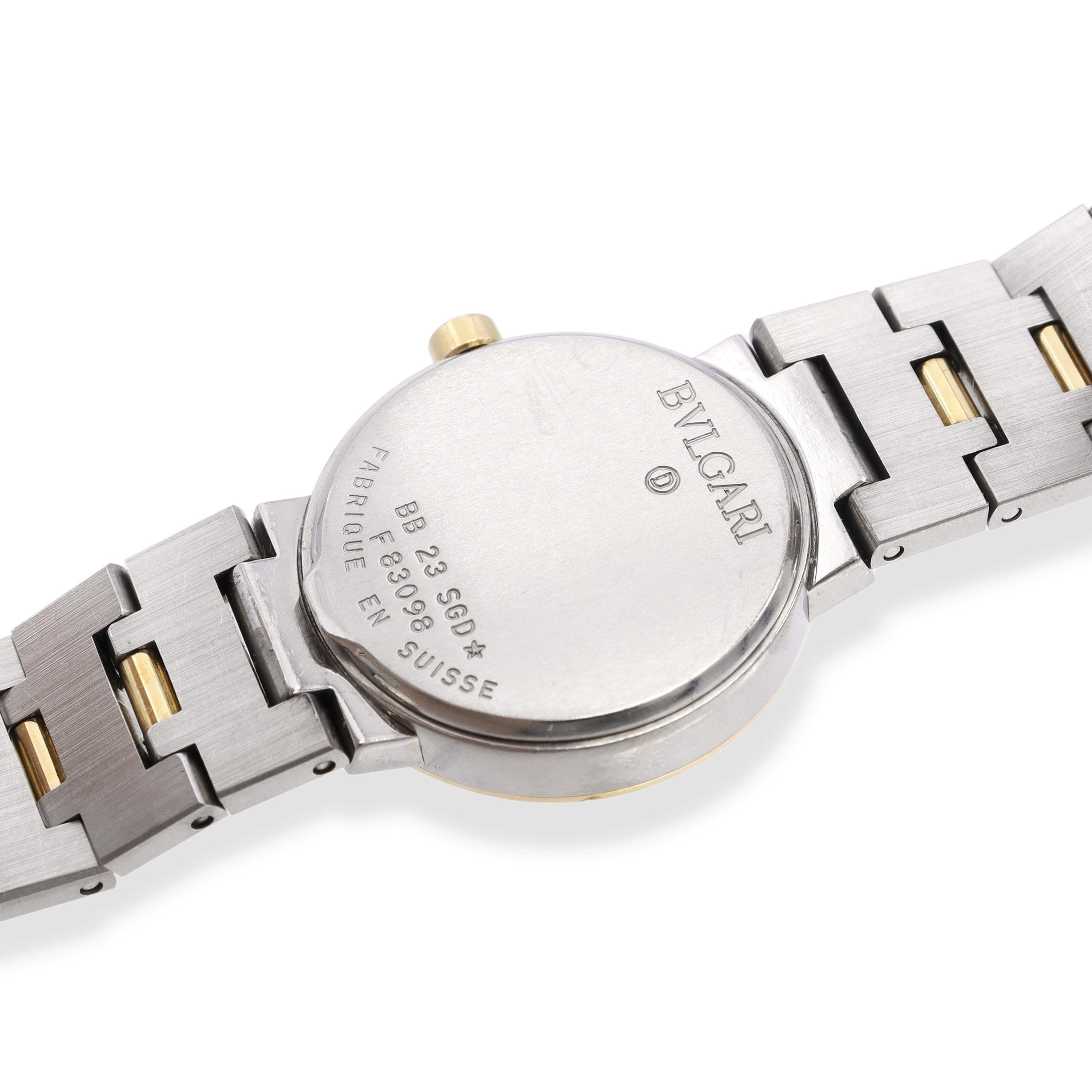 Bvlgari Bvlgari Two-Tone Steel & Gold Date Quartz Women's Watch Ref. BB23SGD