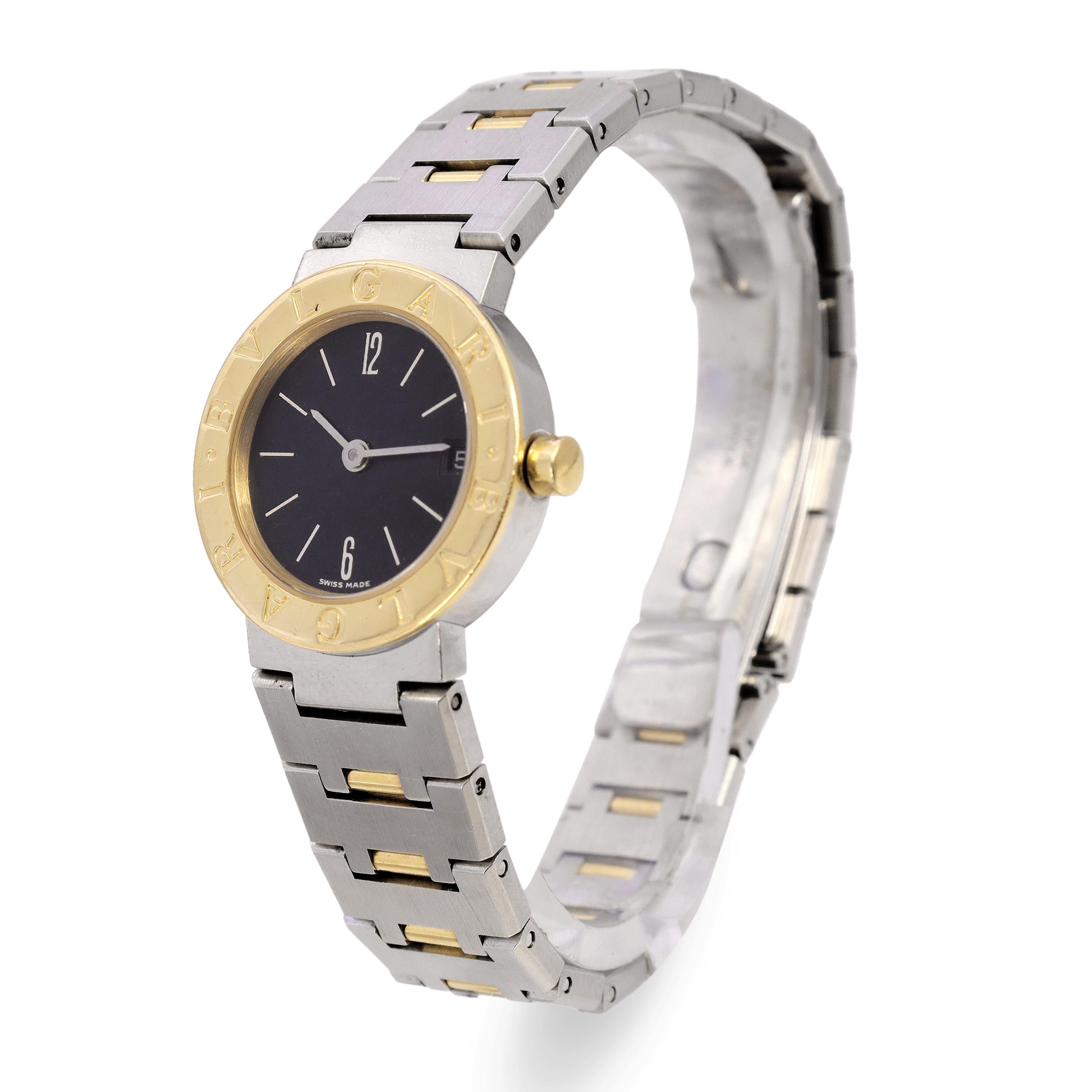 Bvlgari Bvlgari Two-Tone Steel & Gold Date Quartz Women's Watch Ref. BB23SGD