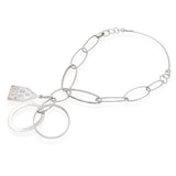 Christofle by Taher Chemirik Sterling Silver Link Chain Tag Necklace