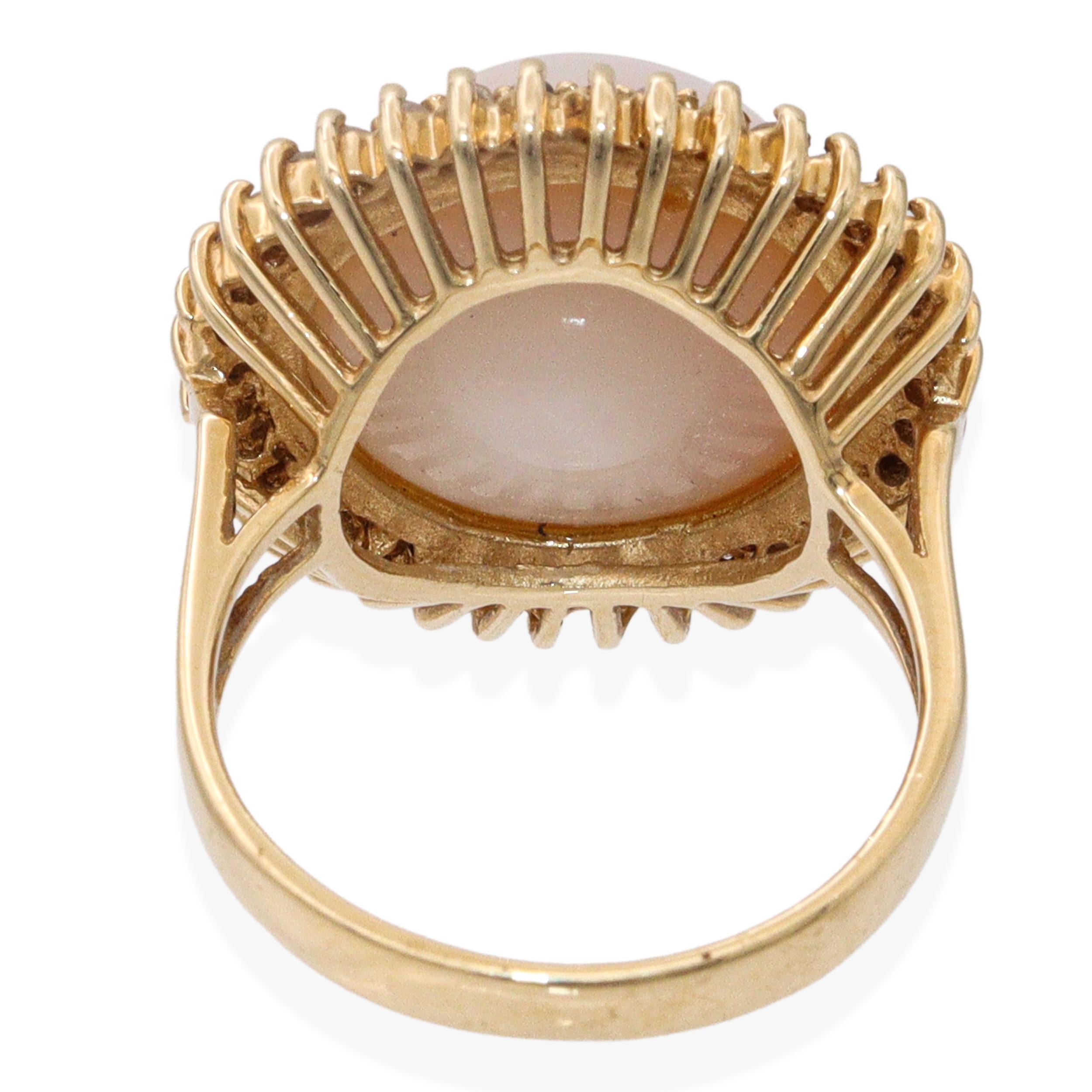 Vintage 14k Yellow Gold Mabe Pearl Jewelry Set