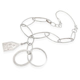 Christofle by Taher Chemirik Sterling Silver Link Chain Tag Necklace