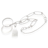 Christofle by Taher Chemirik Sterling Silver Link Chain Tag Necklace