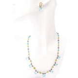 Vintage 18k Yellow Gold Topaz Tanzanite Peridot and Apatite Jewelry Set