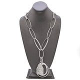 Christofle by Taher Chemirik Sterling Silver Link Chain Tag Necklace