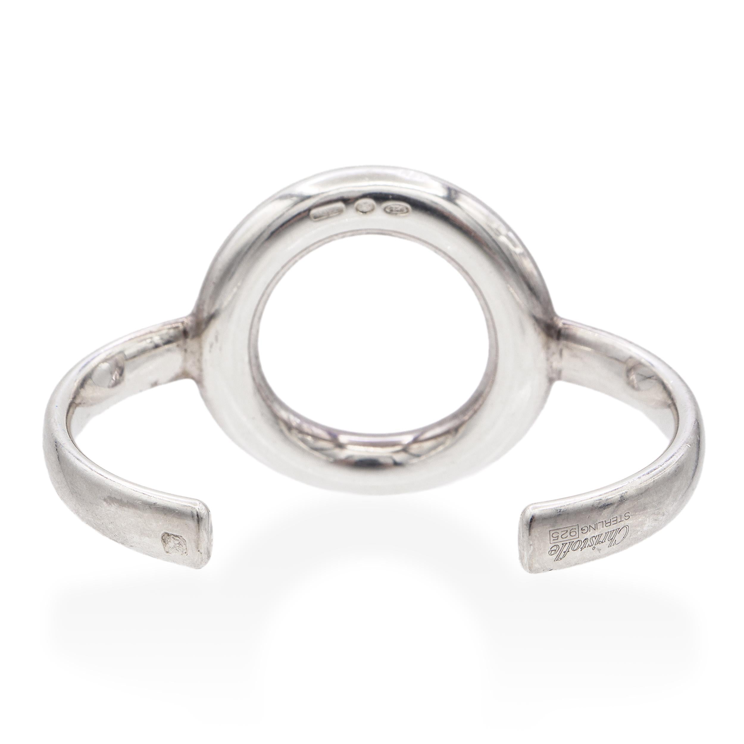 Christofle Sterling Silver Open Circle Cuff Bracelet