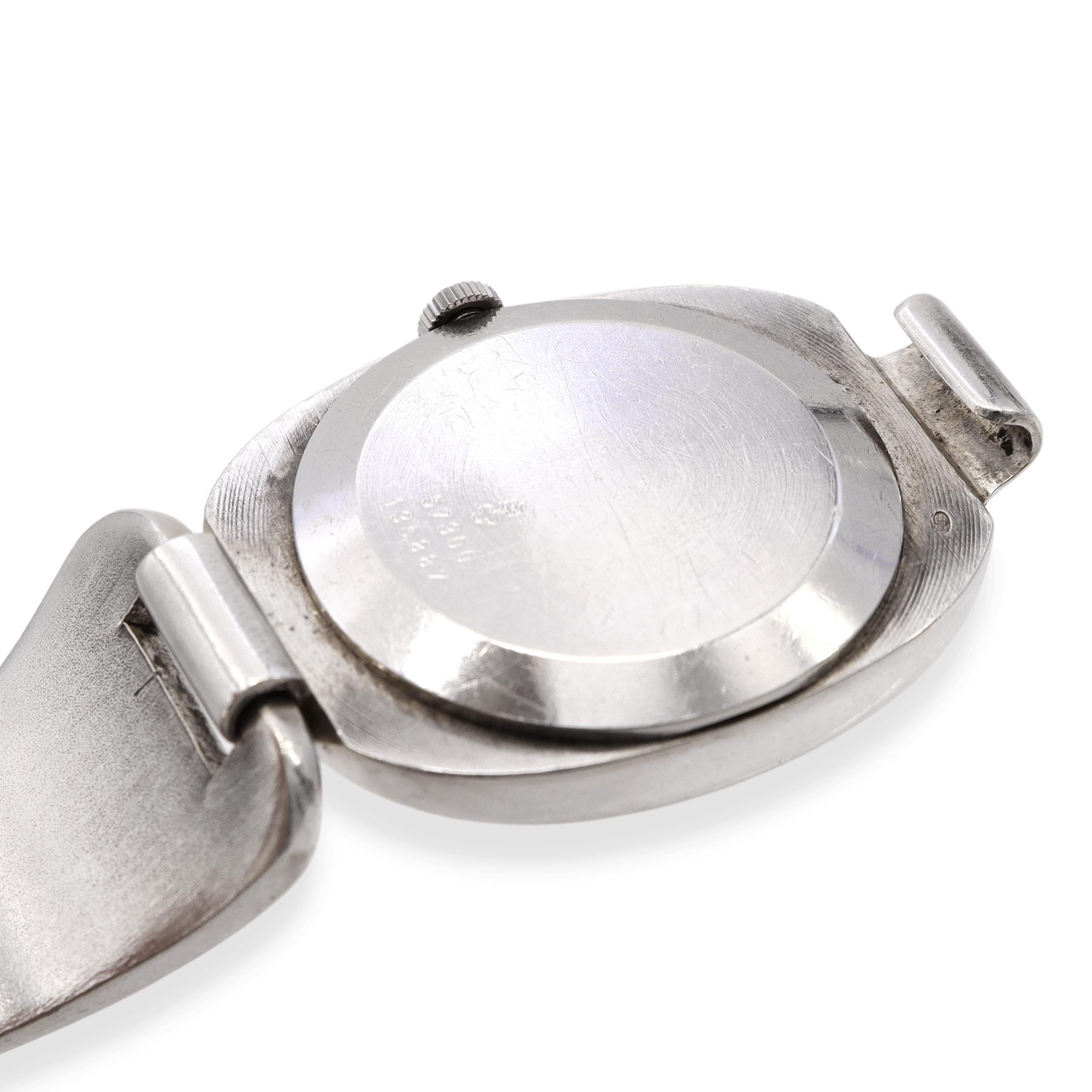 Corum Sterling Silver Hand Wind Bracelet Watch