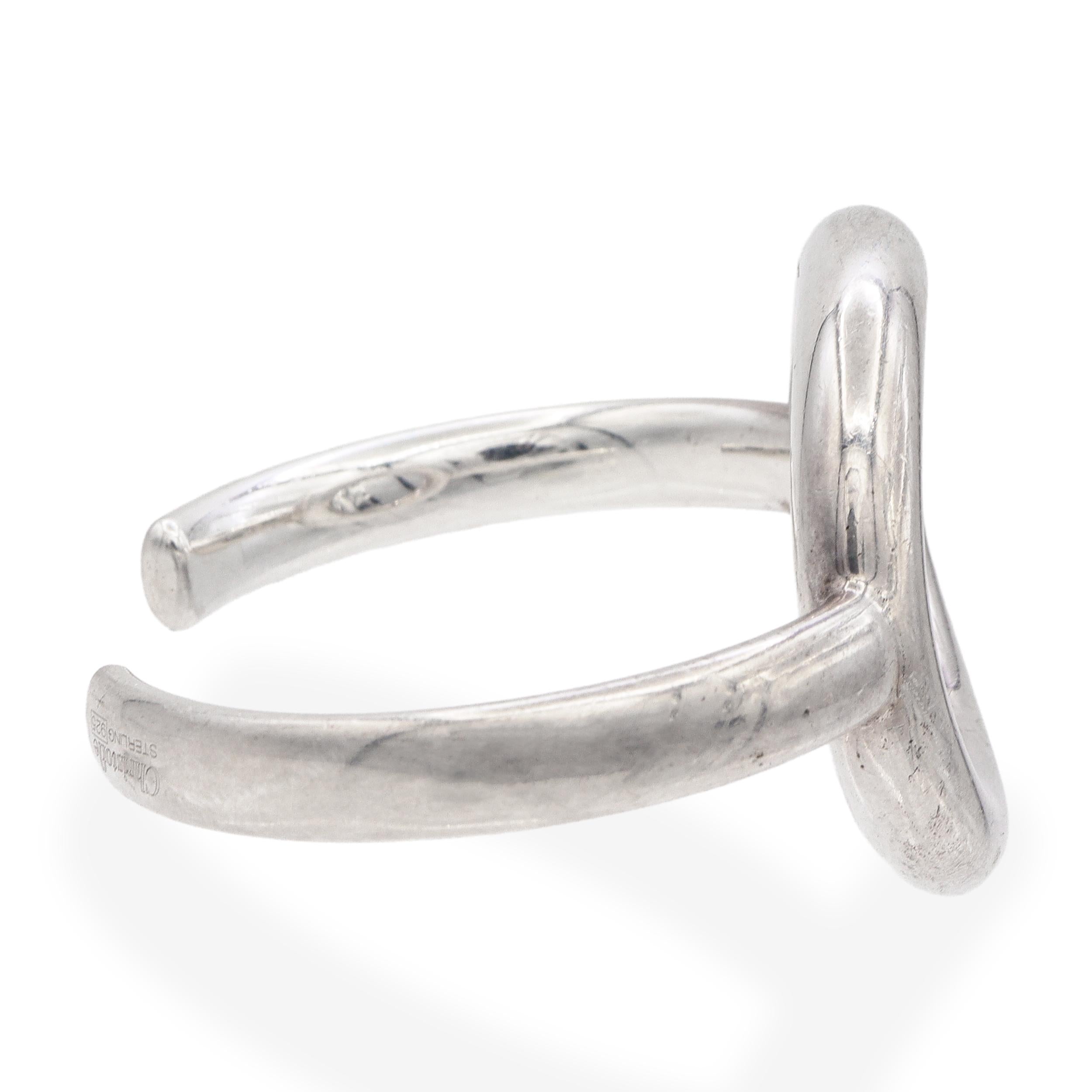 Christofle Sterling Silver Open Circle Cuff Bracelet