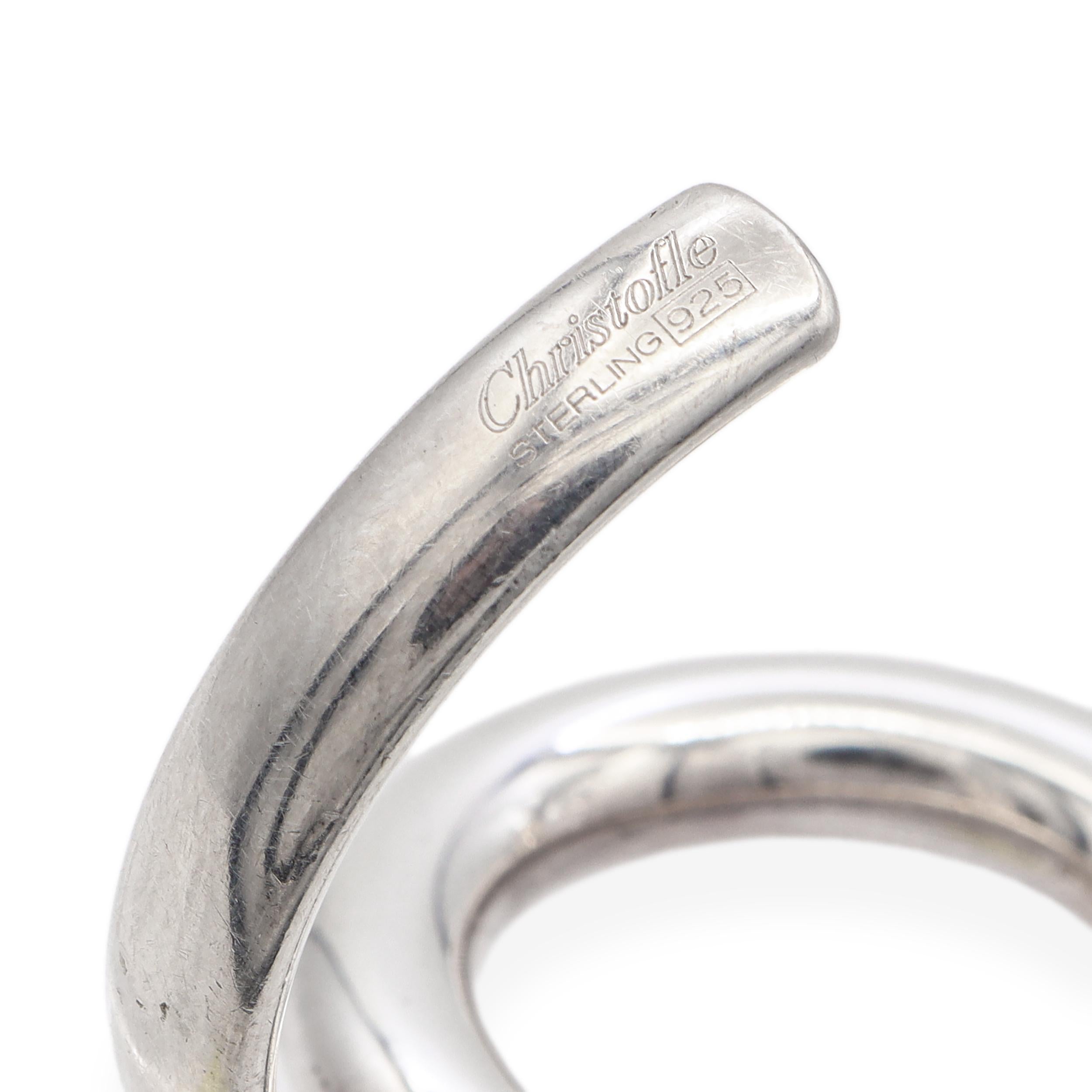Christofle Sterling Silver Open Circle Cuff Bracelet