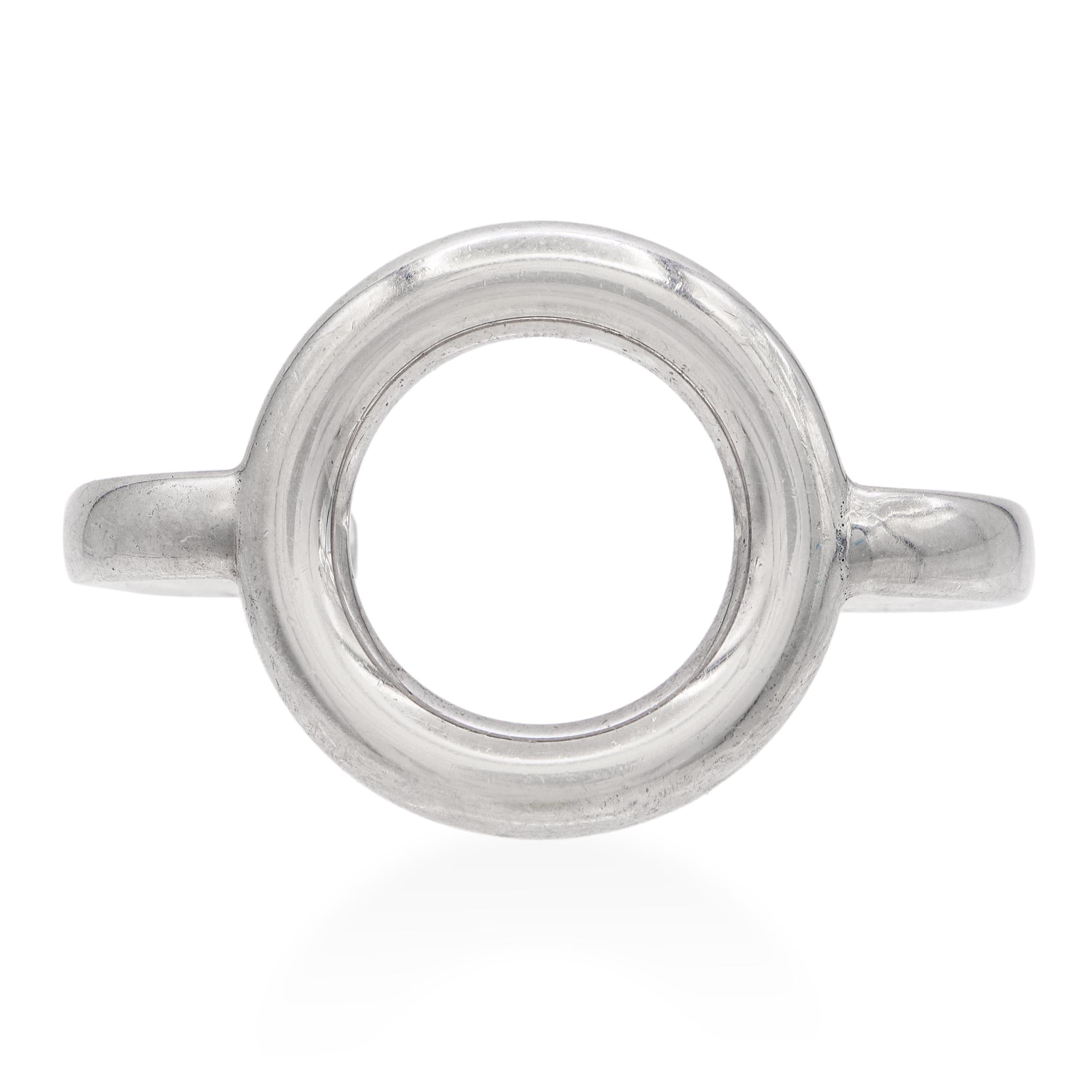 Christofle Sterling Silver Open Circle Cuff Bracelet