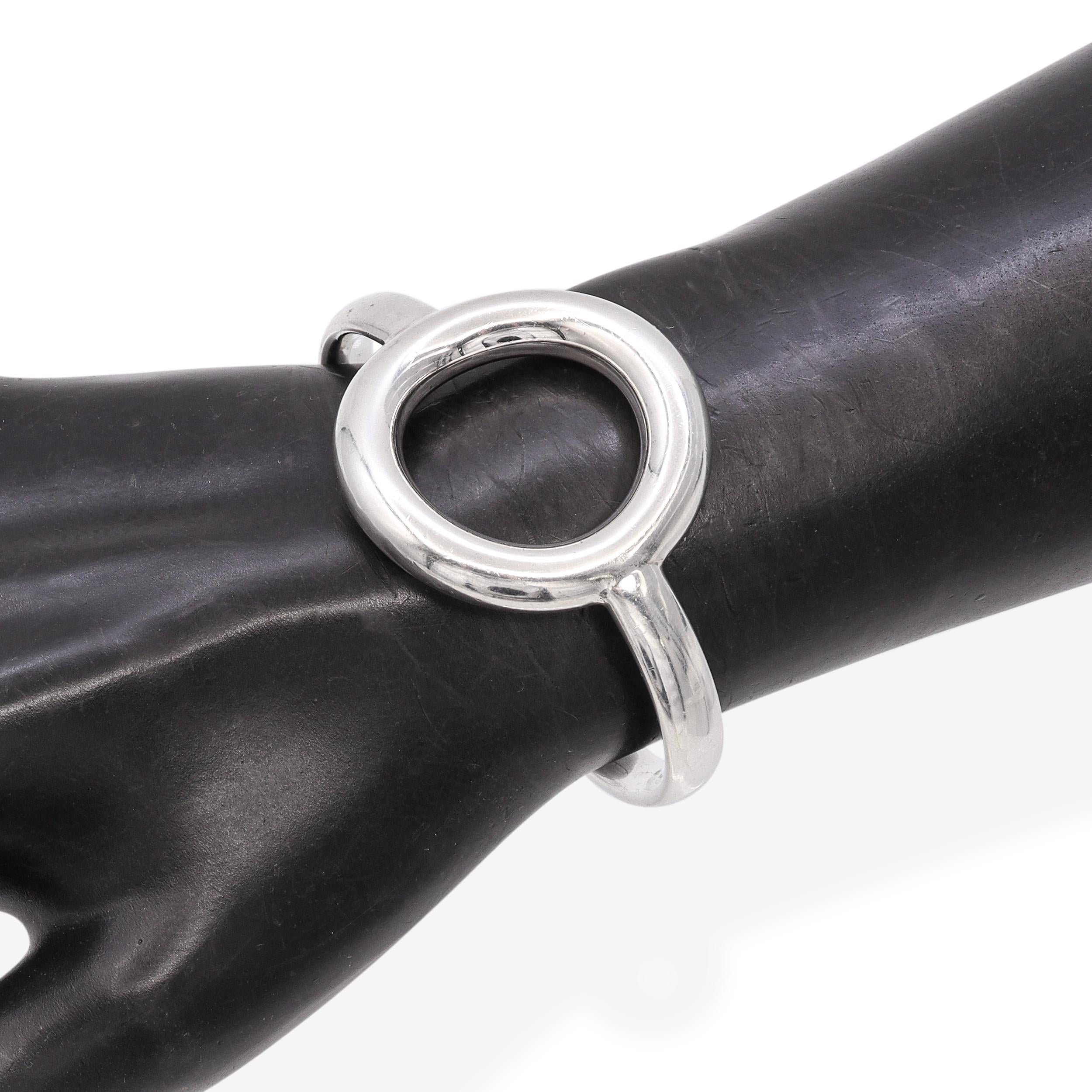 Christofle Sterling Silver Open Circle Cuff Bracelet