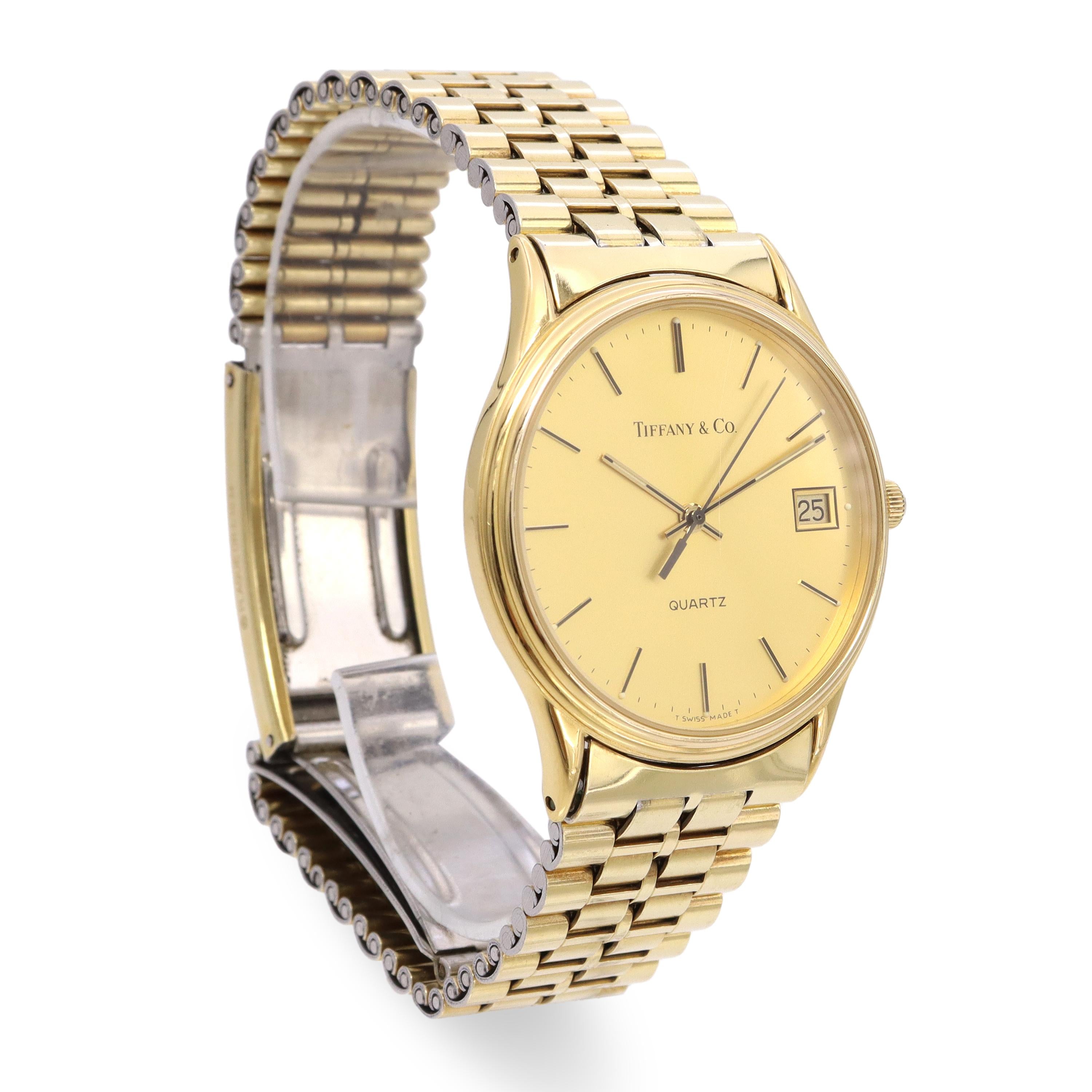 Tiffany & Co. Gold-Tone Date Quartz Men's Watch