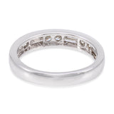 Platinum Channel Set Mixed Cut Diamond Half Band Ring