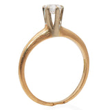 Antique 14K Yellow Gold 0.35ct Old European Cut Diamond Solitaire Ring