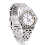 Breitling Callistino Stainless Steel Diamond MOP Dial Quartz Women's Watch
