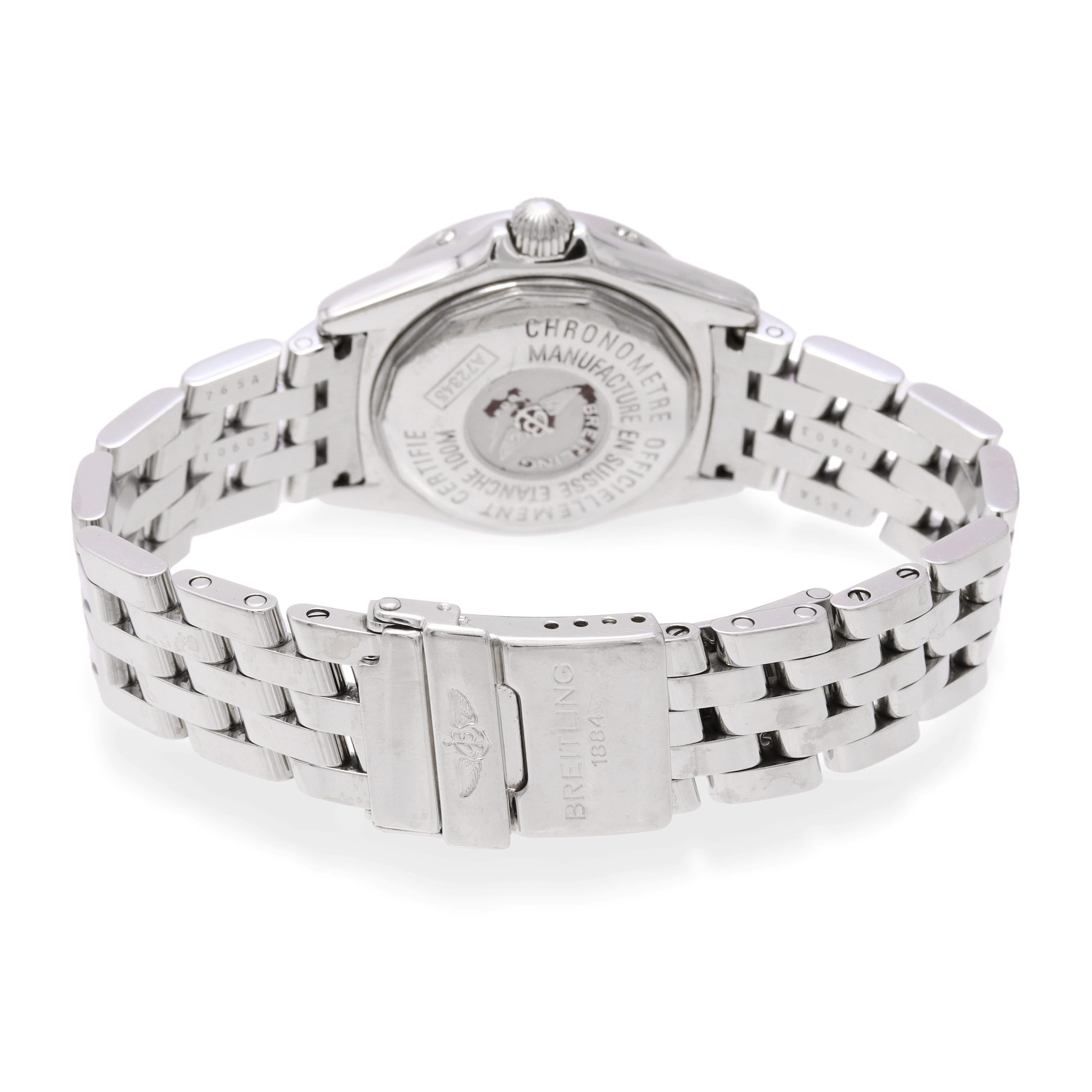 Breitling Callistino Stainless Steel Diamond MOP Dial Quartz Women's Watch