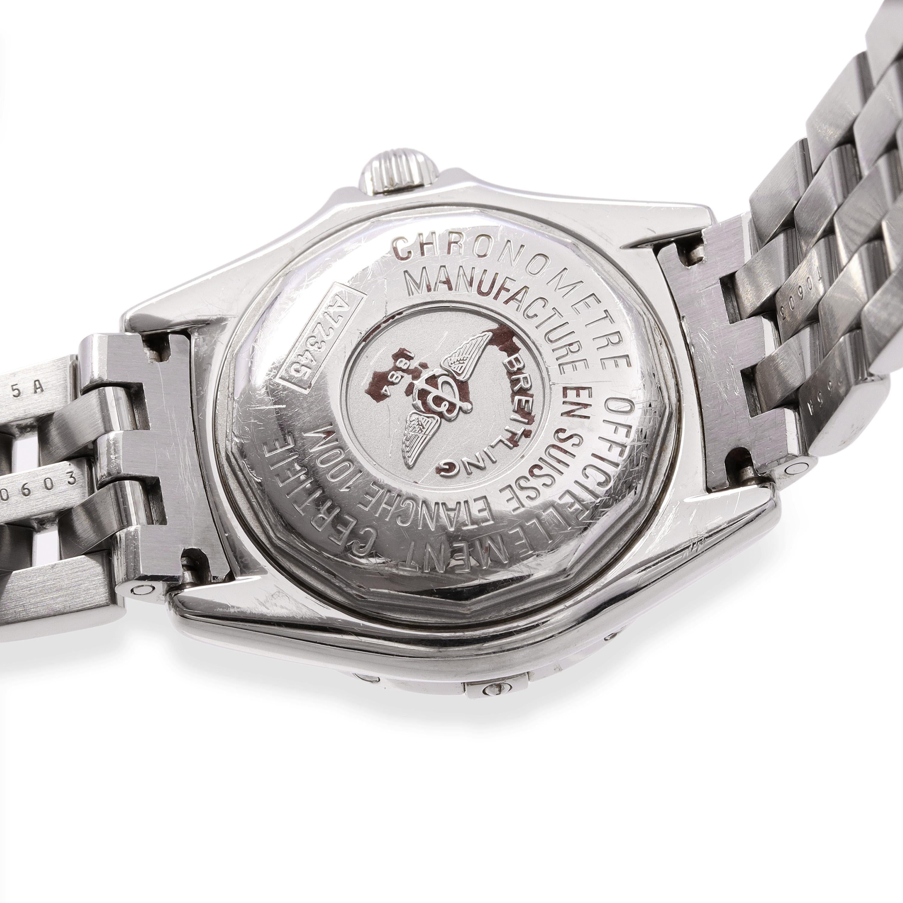 Breitling Callistino Stainless Steel Diamond MOP Dial Quartz Women's Watch