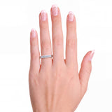 Platinum Channel Set Mixed Cut Diamond Half Band Ring