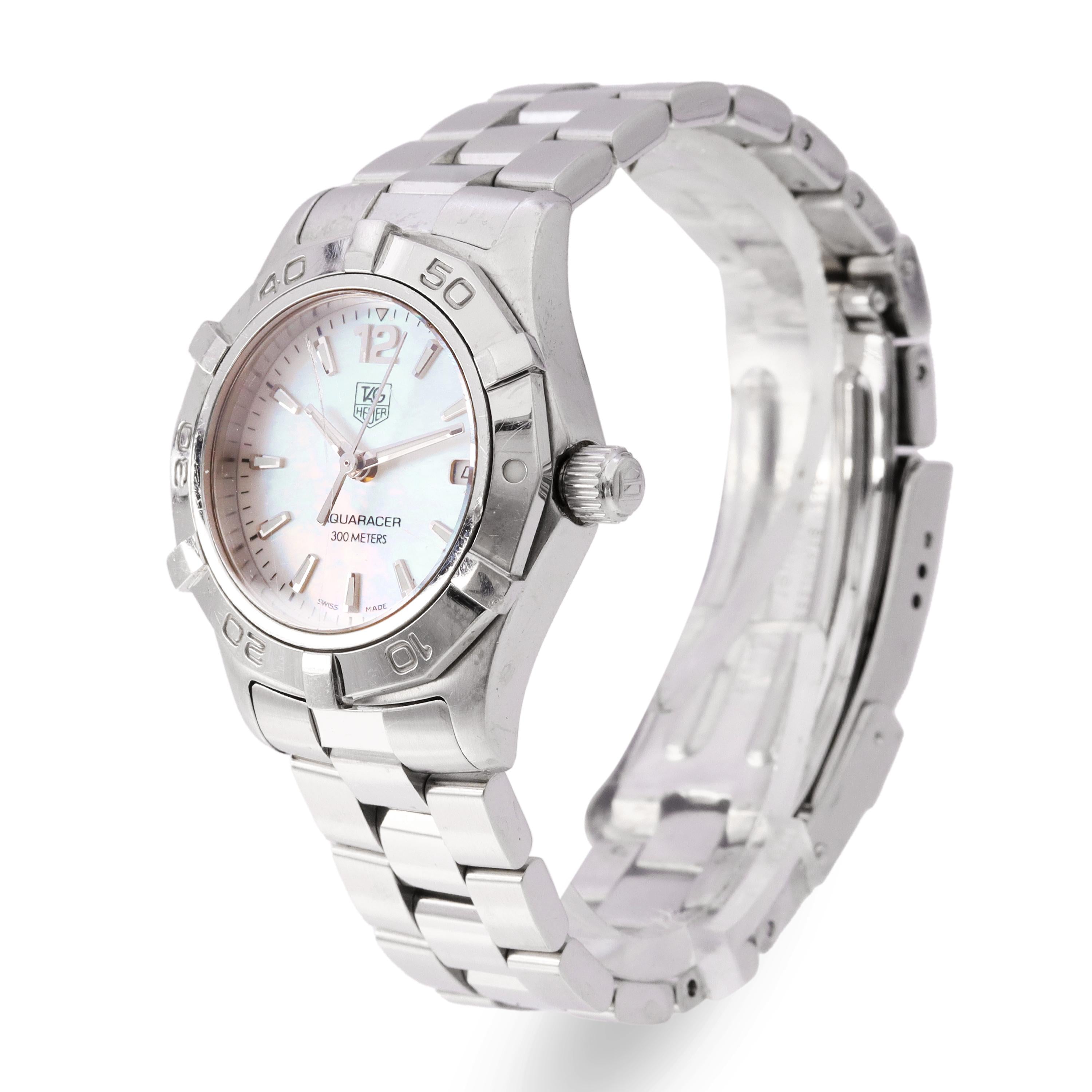 TAG Heuer Aquaracer Stainless Steel MOP Dial Date Quartz Women’s Watch WAF1414