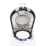 Vintage Jaeger LeCoultre Steel and Black Enamel Memovex Travel Alarm Clock
