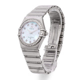 Omega Constellation Stainless Steel Diamond Bezel MOP Dial Quartz Women's Watch