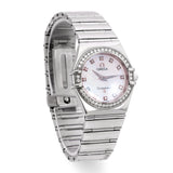 Omega Constellation Stainless Steel Diamond Bezel MOP Dial Quartz Women's Watch