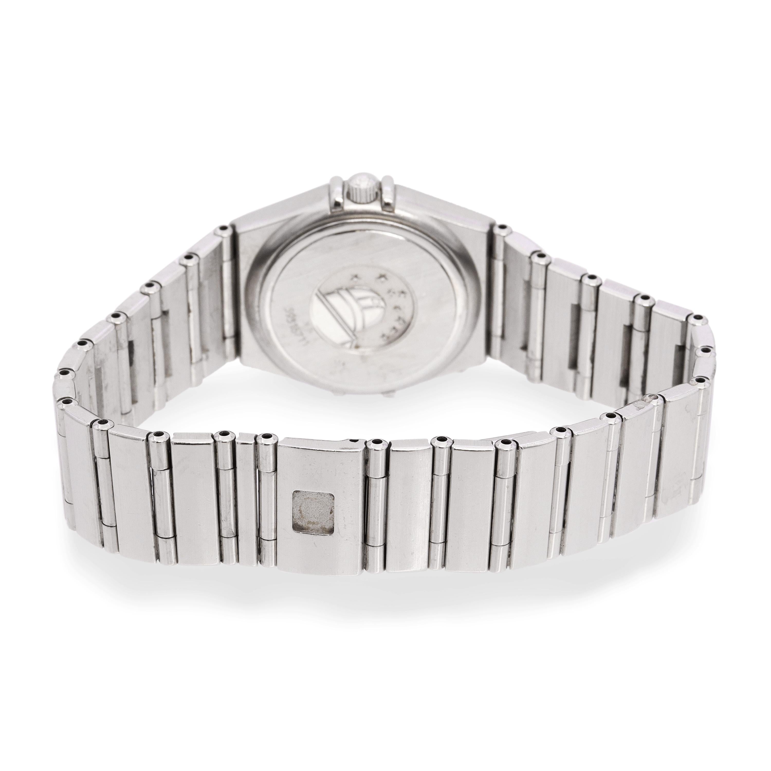 Omega Constellation Stainless Steel Diamond Bezel MOP Dial Quartz Women's Watch