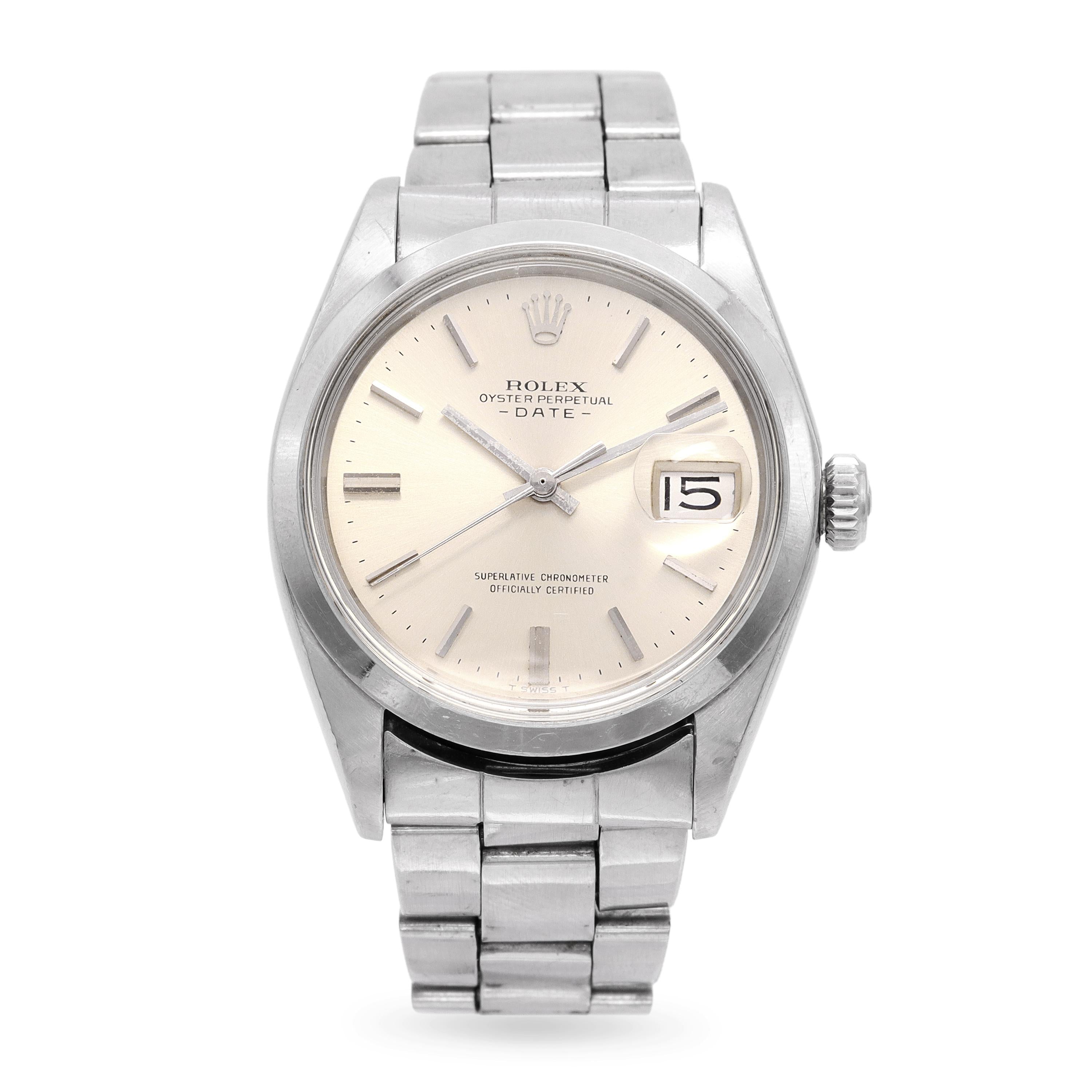 Vintage 1971 Rolex Stainless Steel Date Automatic Watch Ref. 1500
