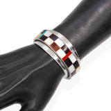 Vintage Southwestern Multi-Stone Inlay Mosaic Cuff Bracelet