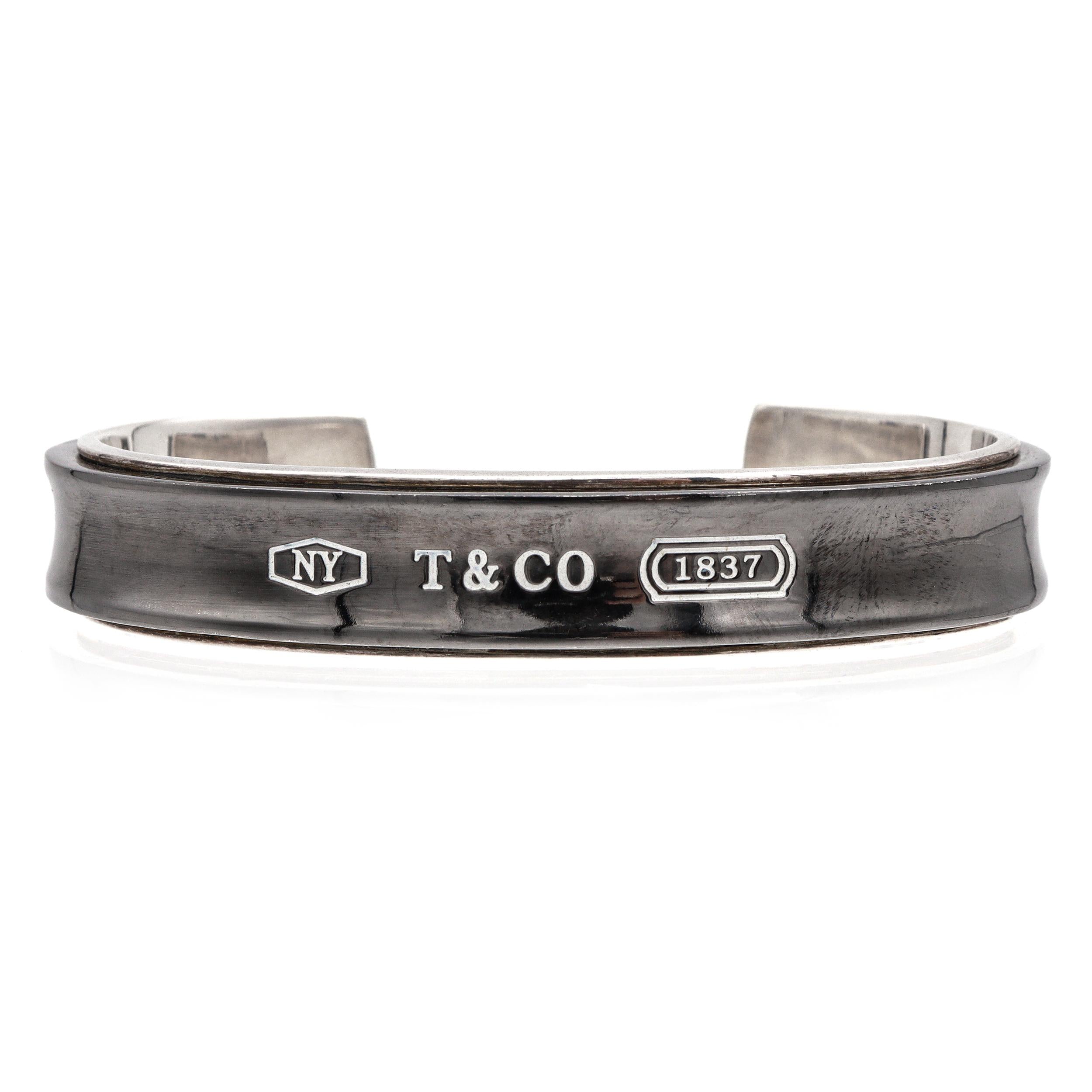 Tiffany & Co. 1837 Titanium & Sterling Silver Cuff Bracelet