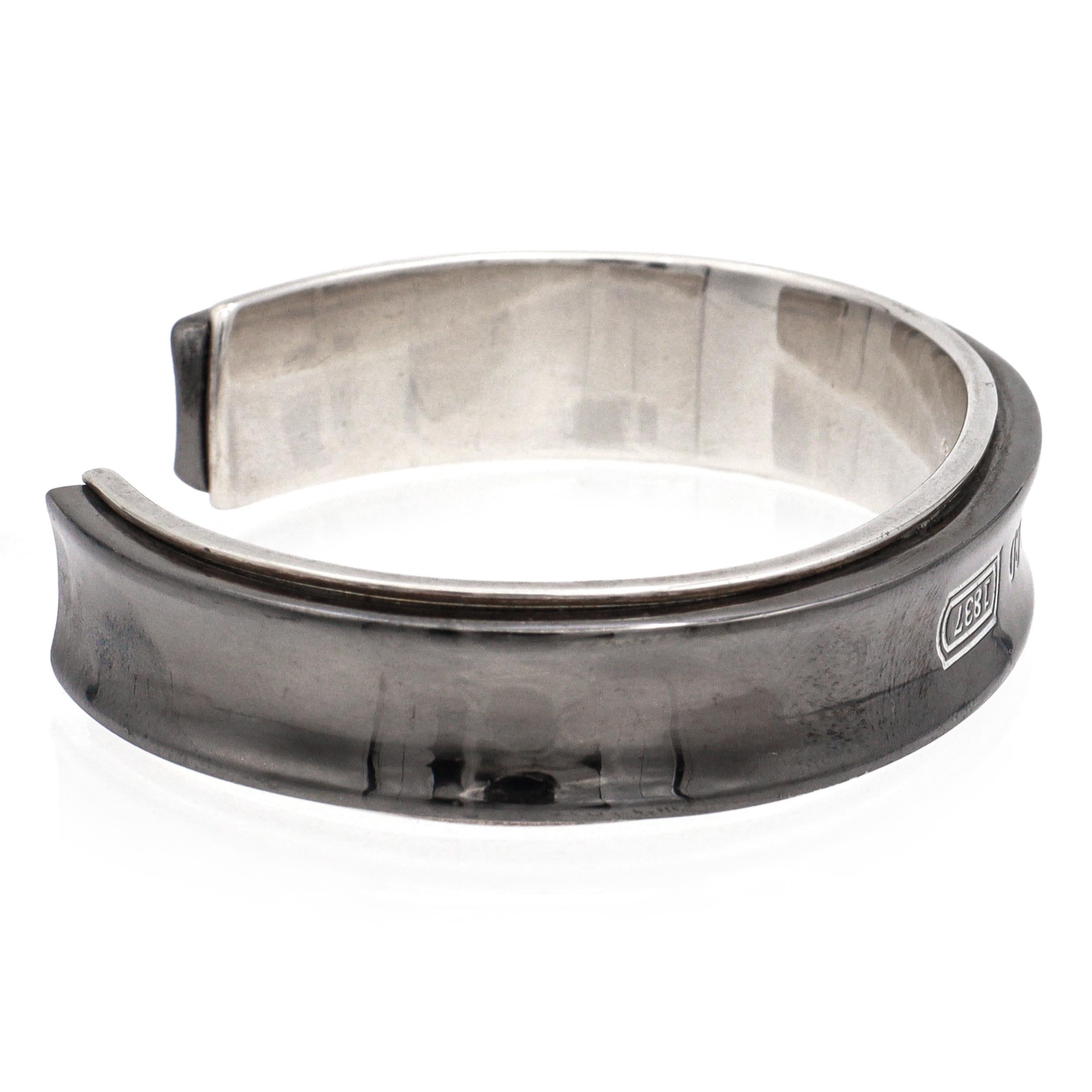 Tiffany & Co. 1837 Titanium & Sterling Silver Cuff Bracelet