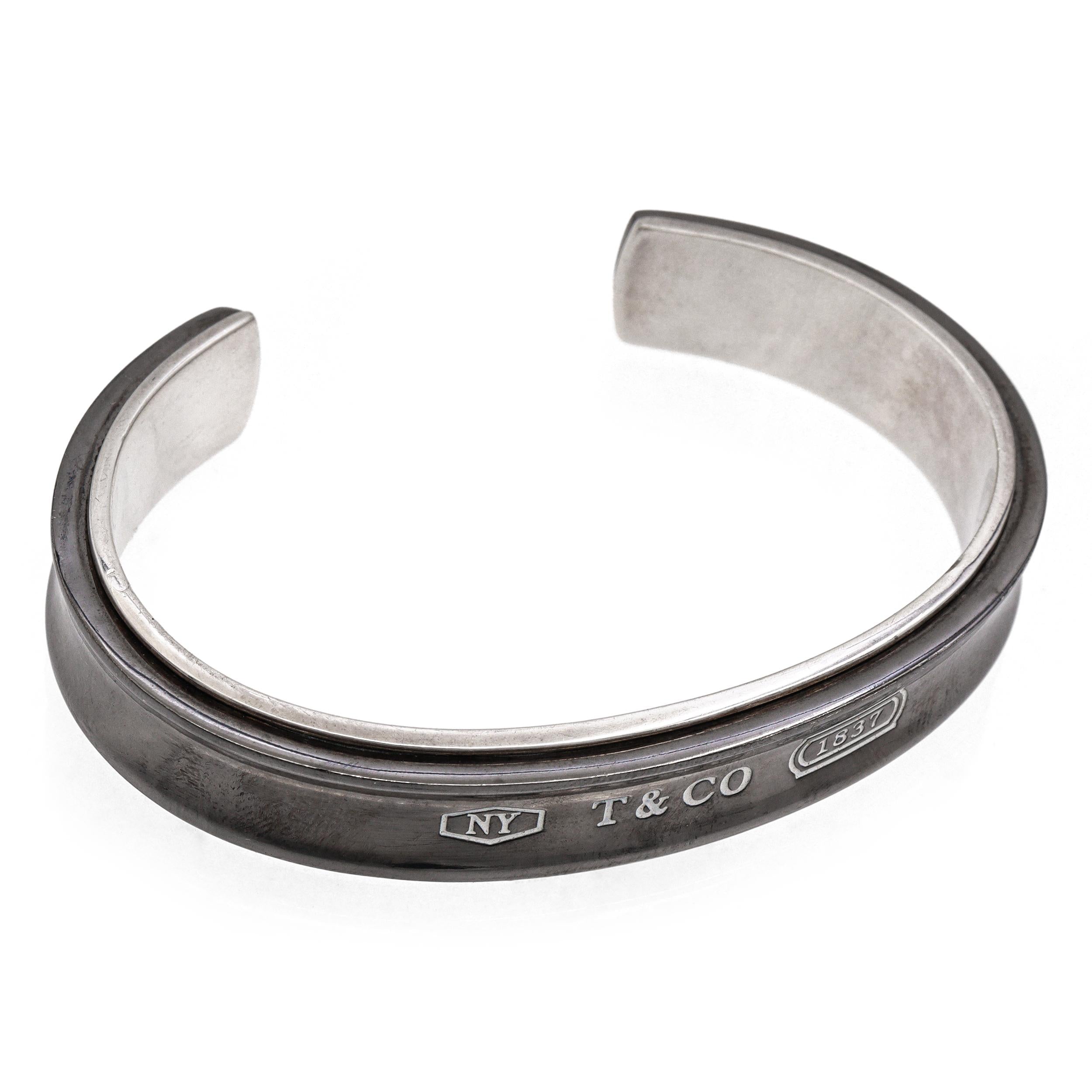 Tiffany & Co. 1837 Titanium & Sterling Silver Cuff Bracelet