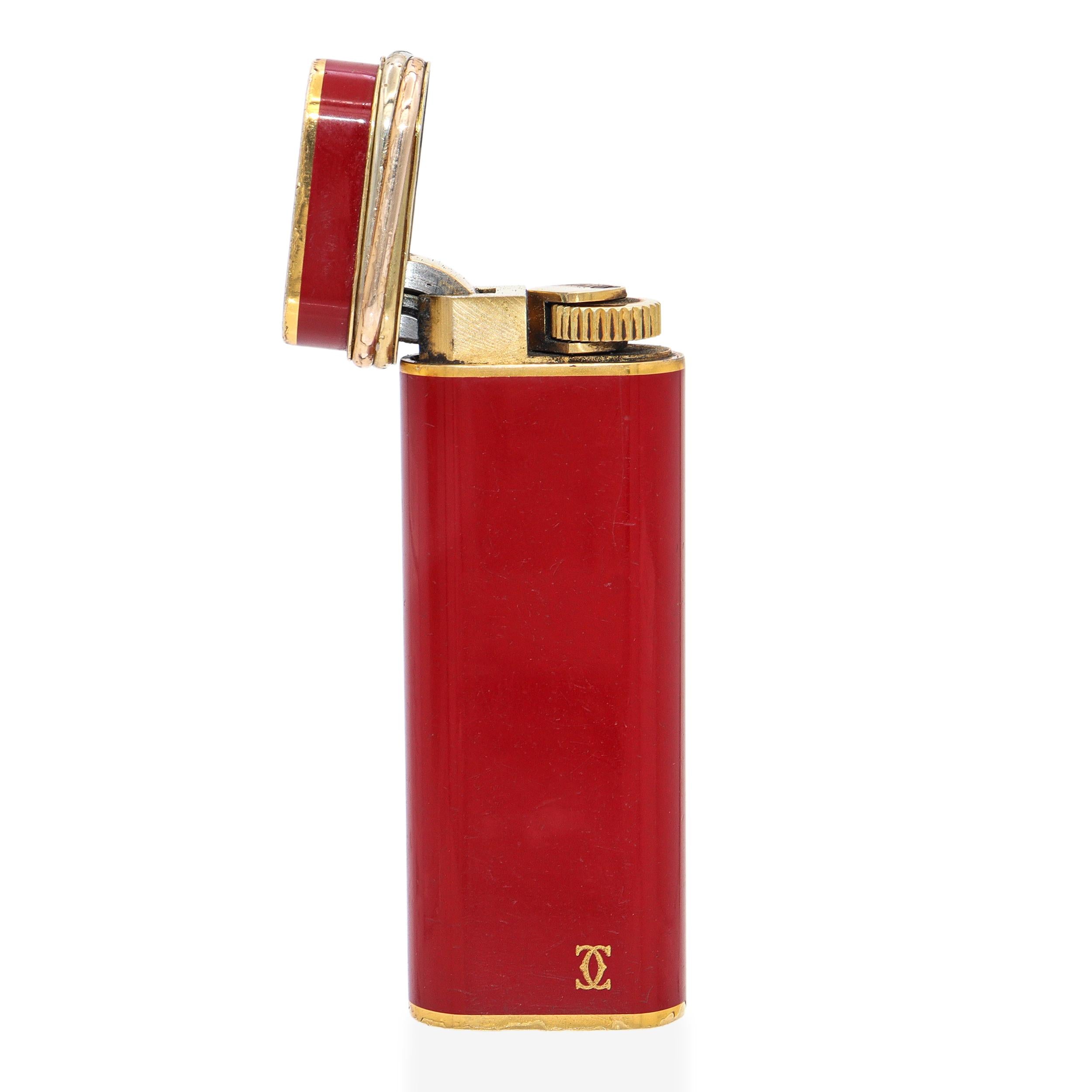 Vintage Cartier Trinity Red Lacquer Lighter