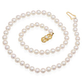 Mikimoto 18k Yellow Gold Pearl Beaded Strand Necklace