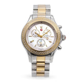 Michele Jetway Stainless Steel Diamond MOP Dial Chronograph Watch MWW17A000033