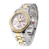 Michele Jetway Stainless Steel Diamond MOP Dial Chronograph Watch MWW17A000033